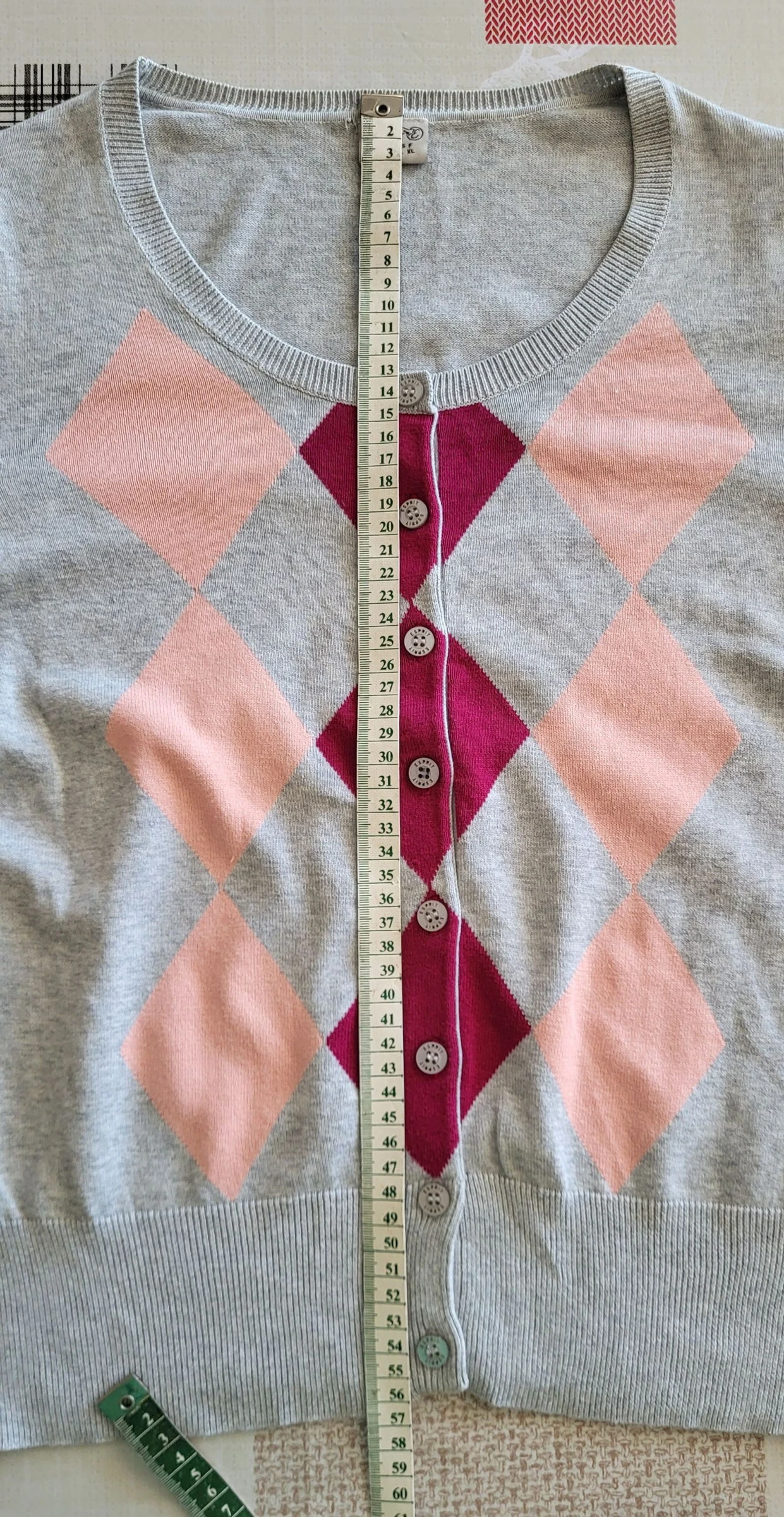Esprit Cardigan TM/TFr38-Cinza Rosa e Fúcsia - Estilo Burlington em TBE – photo 15
